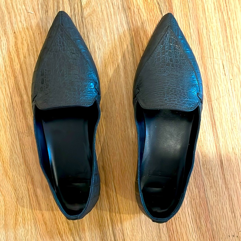 NWT Anine Bing Lucy Loafer Leather Black 36